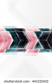 Colorful arrows composition. Vector web brochure, internet flyer, wallpaper or cover poster design.