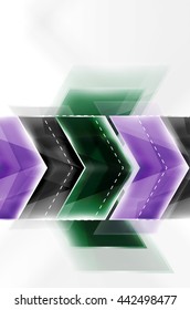 Colorful arrows composition. Vector web brochure, internet flyer, wallpaper or cover poster design.