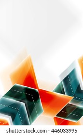 Colorful arrows composition. Vector web brochure, internet flyer, wallpaper or cover poster design.