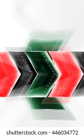 Colorful arrows composition. Vector web brochure, internet flyer, wallpaper or cover poster design.