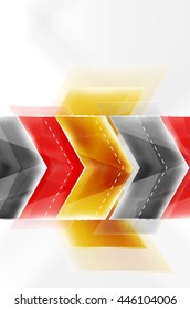 Colorful arrows composition. Vector web brochure, internet flyer, wallpaper or cover poster design.