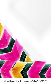 Colorful arrows composition. Vector web brochure, internet flyer, wallpaper or cover poster design.