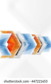 Colorful arrows composition. Vector web brochure, internet flyer, wallpaper or cover poster design.
