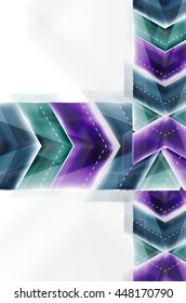 Colorful arrows composition. Vector web brochure, internet flyer, wallpaper or cover poster design.