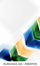 Colorful arrows composition. Vector web brochure, internet flyer, wallpaper or cover poster design.