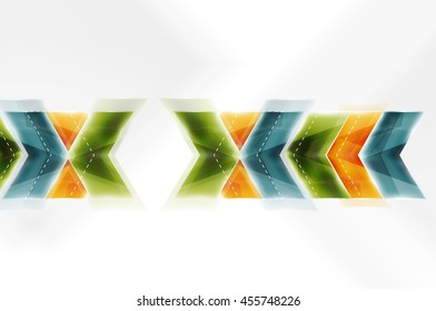 Colorful arrows composition. Vector web brochure, internet flyer, wallpaper or cover poster design.
