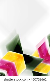 Colorful arrows composition. Vector web brochure, internet flyer, wallpaper or cover poster design.