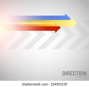 Colorful arrows direction background. Vector eps10.