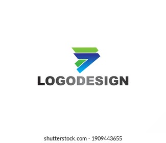 colorful arrows identity logo design icon