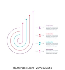 colorful arrows informational template. web, education, internet, magazine, annual report infographic template. four steps infographic template