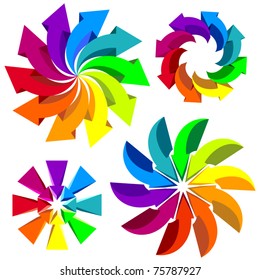 colorful arrows. Logotype for Business, Technology, Corporation.