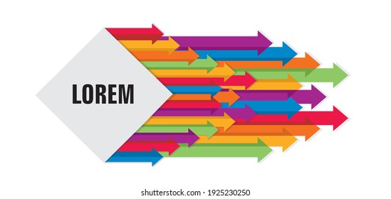 Colorful arrows in overlay design. Vector illustration. EPS10.