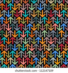 Colorful arrows seamless background