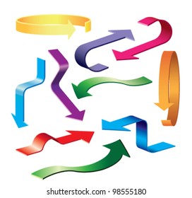 Colorful Arrows Set Vector Clipart Stock Vector (Royalty Free) 98555180 ...