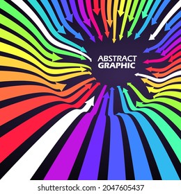 Colorful arrows that extend in a wavy shape, growth meaning.