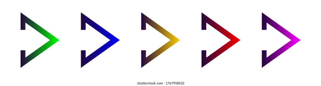 Flechas coloridas Ilustración vectorial aislada