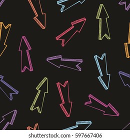 Colorful arrows. Vector seamless background for design and decoration