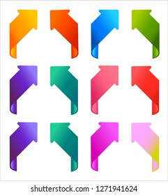 Colorful arrows vector set