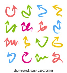 colorful arrows vector set