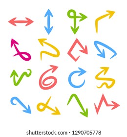 colorful arrows vector set