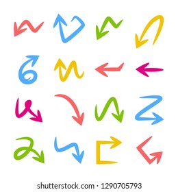 colorful arrows vector set