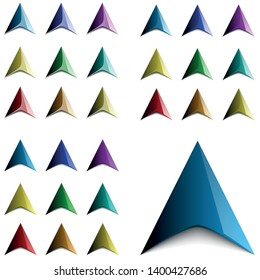 Colorful arrows vector set. Arrows icon set