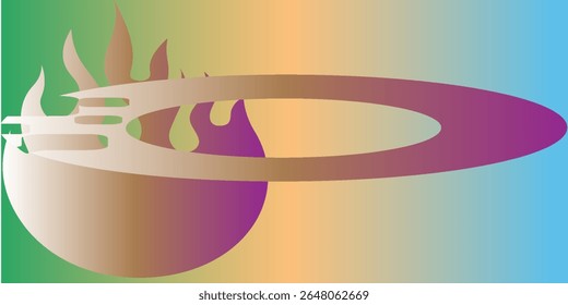 Colorful Art, Abstract Modern Shape Background or Wallpaper