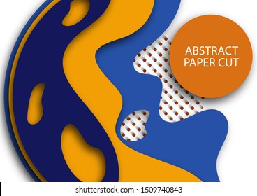 Colorful art of carving, an element of the environment and ecology. Colored creative waves abstract background. Design layout for business presentations, flyers, posters and invitations. Vector