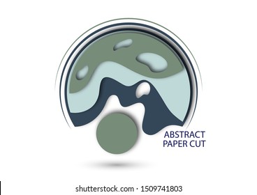 Colorful art of carving, an element of the environment and ecology. Colored creative waves abstract background. Design layout for business presentations, flyers, posters and invitations. Vector