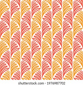 Colorful art deco floral pattern design, seamless abstract floral pattern design
