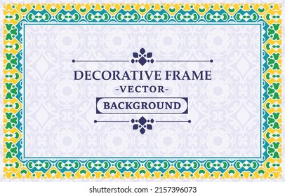 colorful art frame design template
