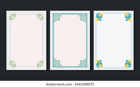 colorful art frame design template