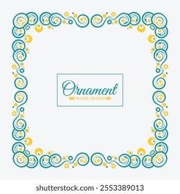 colorful art frame design template