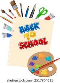 Colorful art tools for school activities