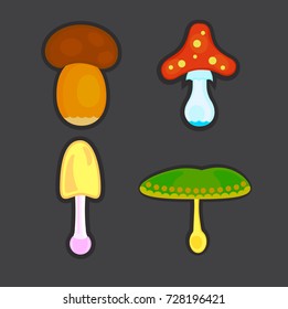 Colorful art vector mushroom