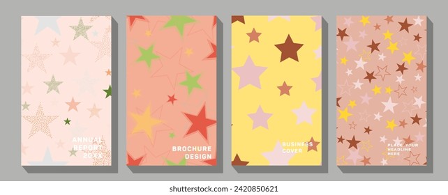 Colorful artistic backgrounds with textured stains and spots.  Designs is for notebook, planner, diary, poster, card, book. 