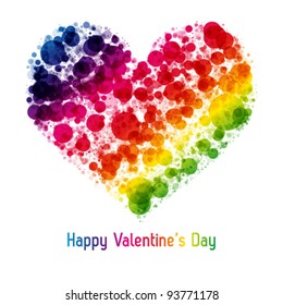 colorful artistic heart shape illustration