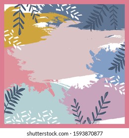 colorful artistic pattern for scarf design