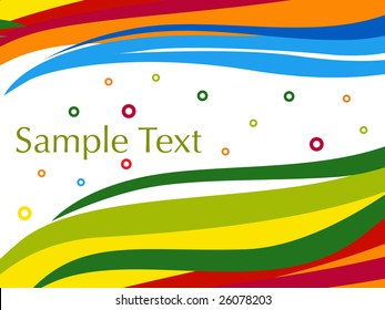 colorful artistic stripes background with circle text