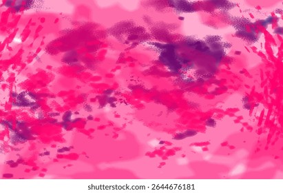 Textura artística colorida com salpicos rosa brilhante e roxo em um fundo macio. Ideal para pôsteres, cartões comemorativos, modelos de mídias sociais e designs de marca elegantes