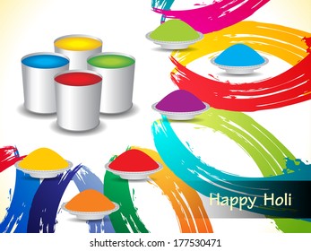 Colorful artistic vector background illustration for Holi festival.