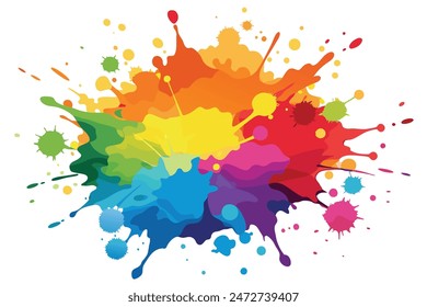 Colorful Artistic Watercolor Splash Design