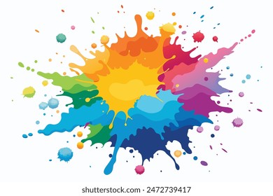 Colorful Artistic Watercolor Splash Design