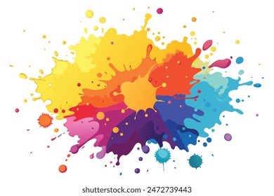 Colorful Artistic Watercolor Splash Design