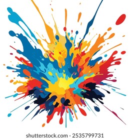 Colorful Artistic Watercolor Splash Design
