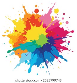 Colorful Artistic Watercolor Splash Design
