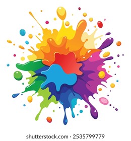 Colorful Artistic Watercolor Splash Design

