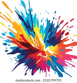 Colorful Artistic Watercolor Splash Design
