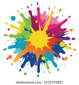 Colorful Artistic Watercolor Splash Design
