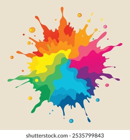 Colorful Artistic Watercolor Splash Design
